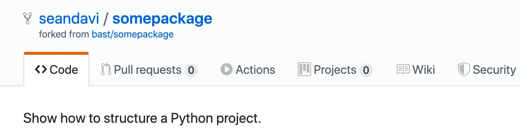 The Github Actions button should be present in order to proceed.